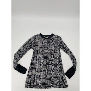 Lululemon Print All Over Long Sleeve Shirt Black And White Women Size S/M
